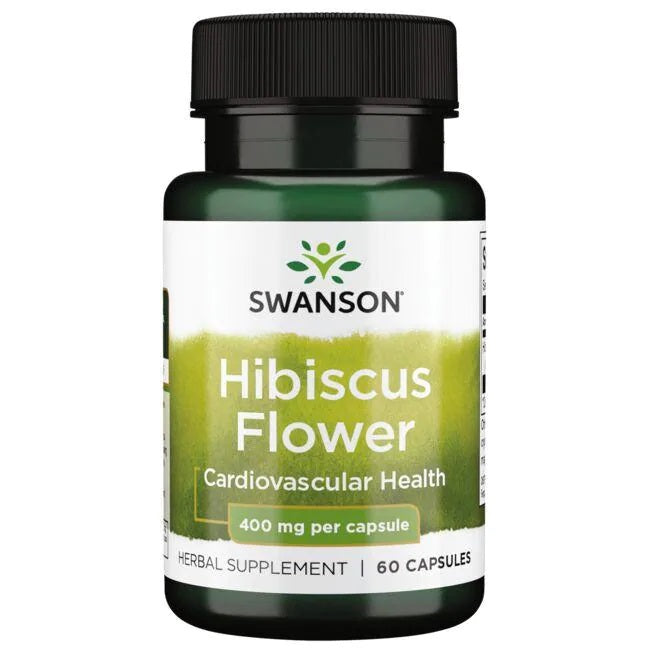 Swanson Hibiscus Flower, 400mg 60 caps