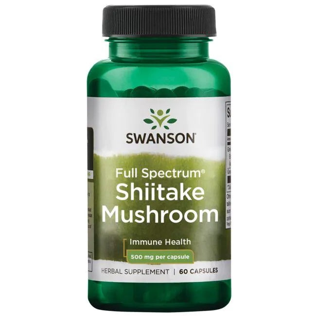 Swanson Full Spectrum Shiitake Mushroom, 500mg 60 caps