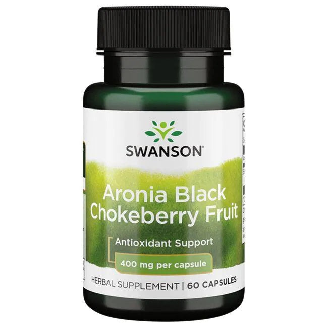 Swanson Aronia Black Chokeberry Fruit, 400mg 60 caps