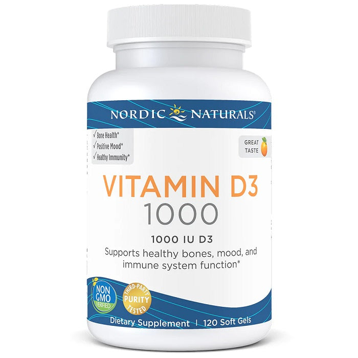 Nordic Naturals Vitamin D3, 1000 IU Orange 120 softgels