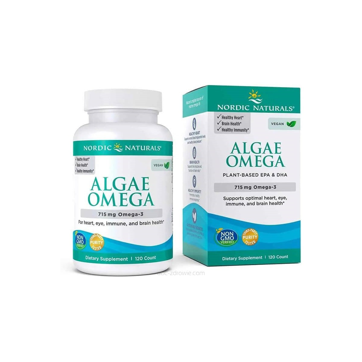 Nordic Naturals Algae Omega 715mg Omega 3 120 softgels