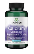 Swanson Calcium Carbonate, Aspartate & Citrate, 500mg 100 tablets