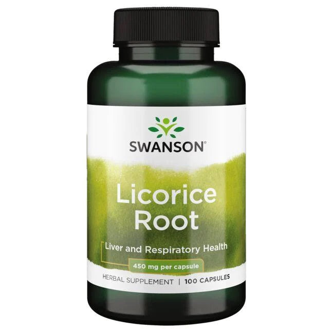 Swanson Licorice Root, 450mg 100 caps