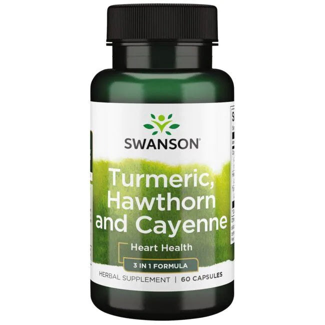 Swanson Turmeric, Hawthorn and Cayenne 60 caps