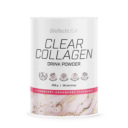 BioTechUSA Clear Collagen, Strawberry-Cranberry 308g
