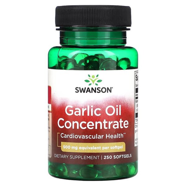 Swanson Garlic Oil Concentrate, 500mg 250 softgels