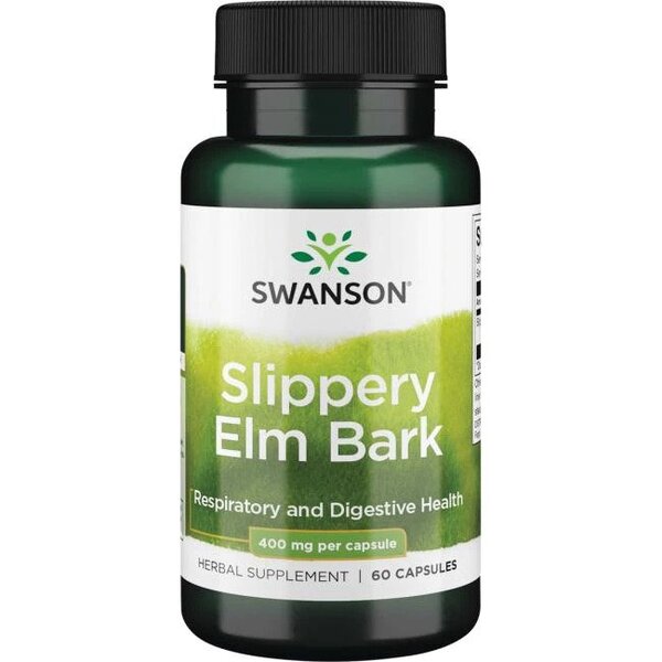 Swanson Slippery Elm Bark, 400mg 60 caps