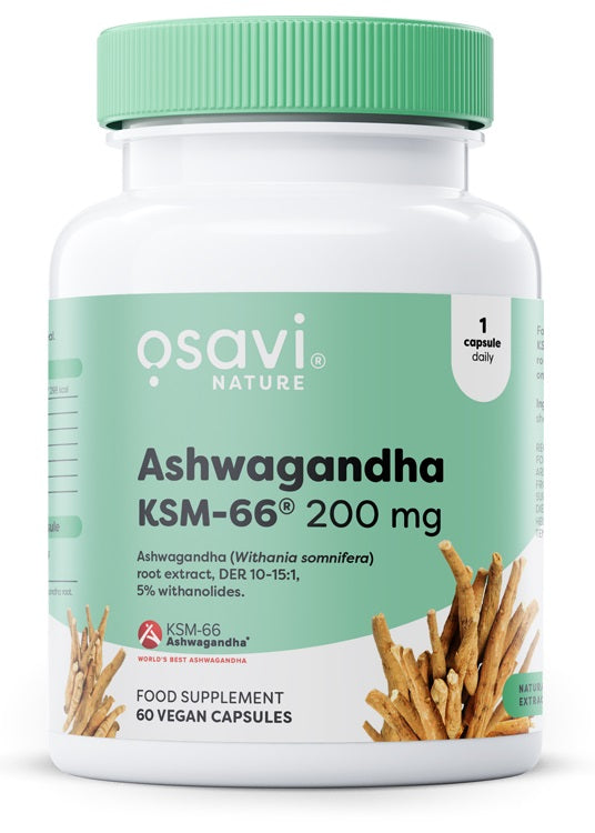 Osavi Ashwagandha KSM-66, 200mg 60 vegan caps