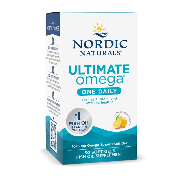 Nordic Naturals Ultimate Omega One Daily, 1075mg Lemon 30 softgels
