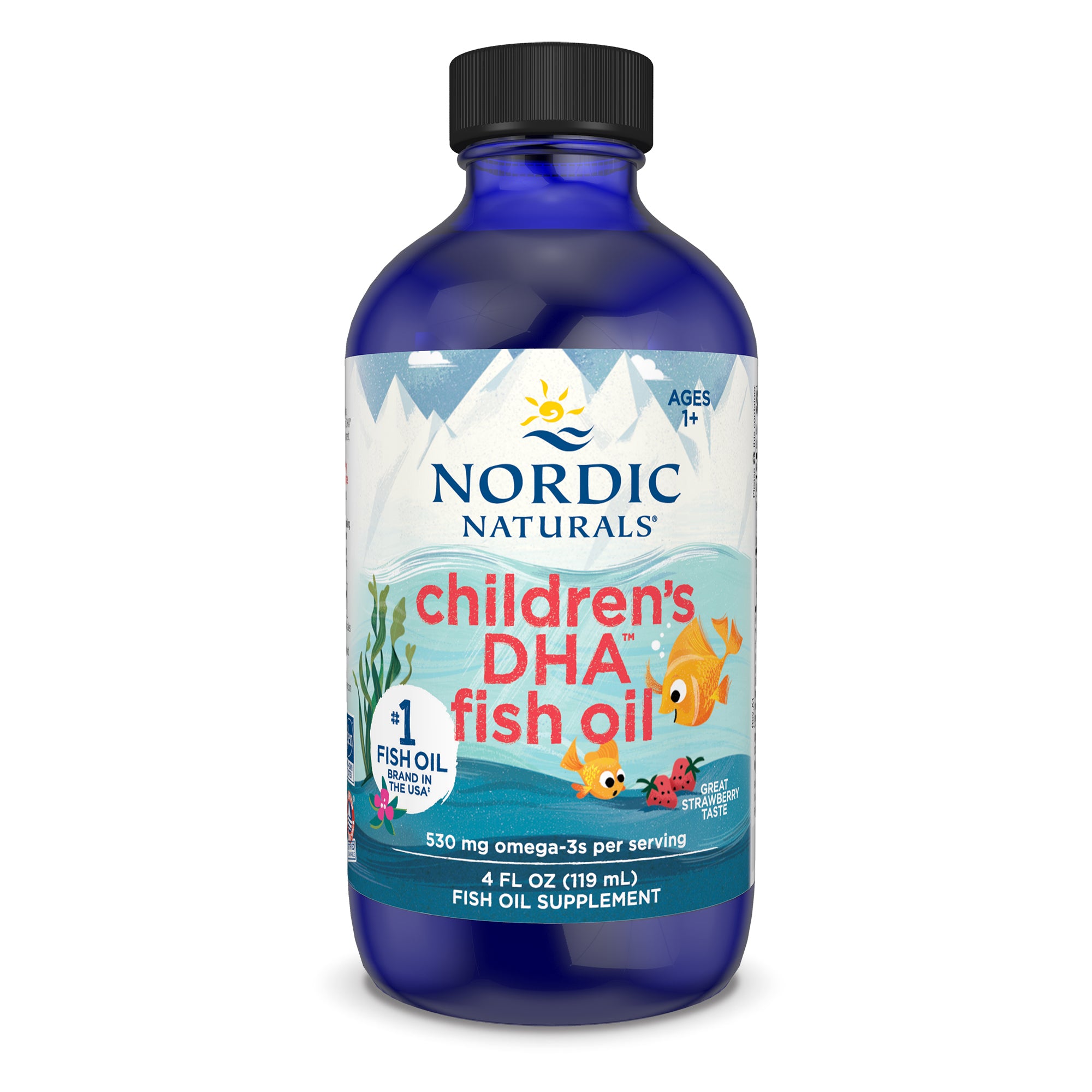 Nordic Naturals Children's DHA, 530mg Omega-3 Strawberry 119 ml.
