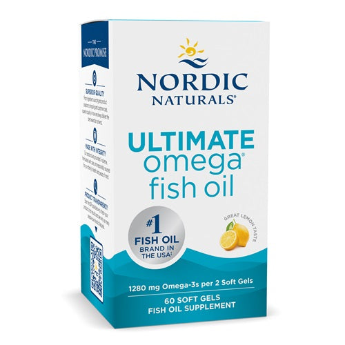 Nordic Naturals Ultimate Omega, 1280mg Lemon 60 softgels