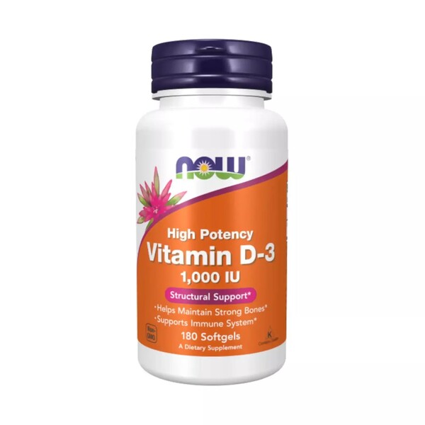 NOW Foods Vitamin D-3, 1000 IU 180 softgels