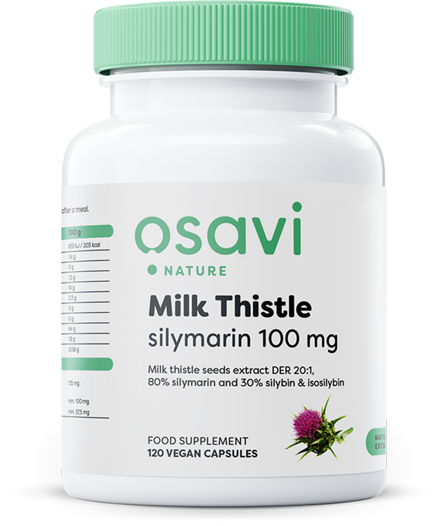 Osavi Milk Thistle, Silymarin 100mg 120 vegan caps