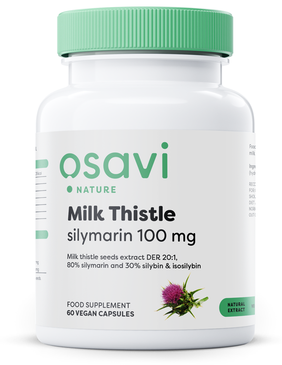 Osavi Milk Thistle, Silymarin 100mg 60 vegan caps