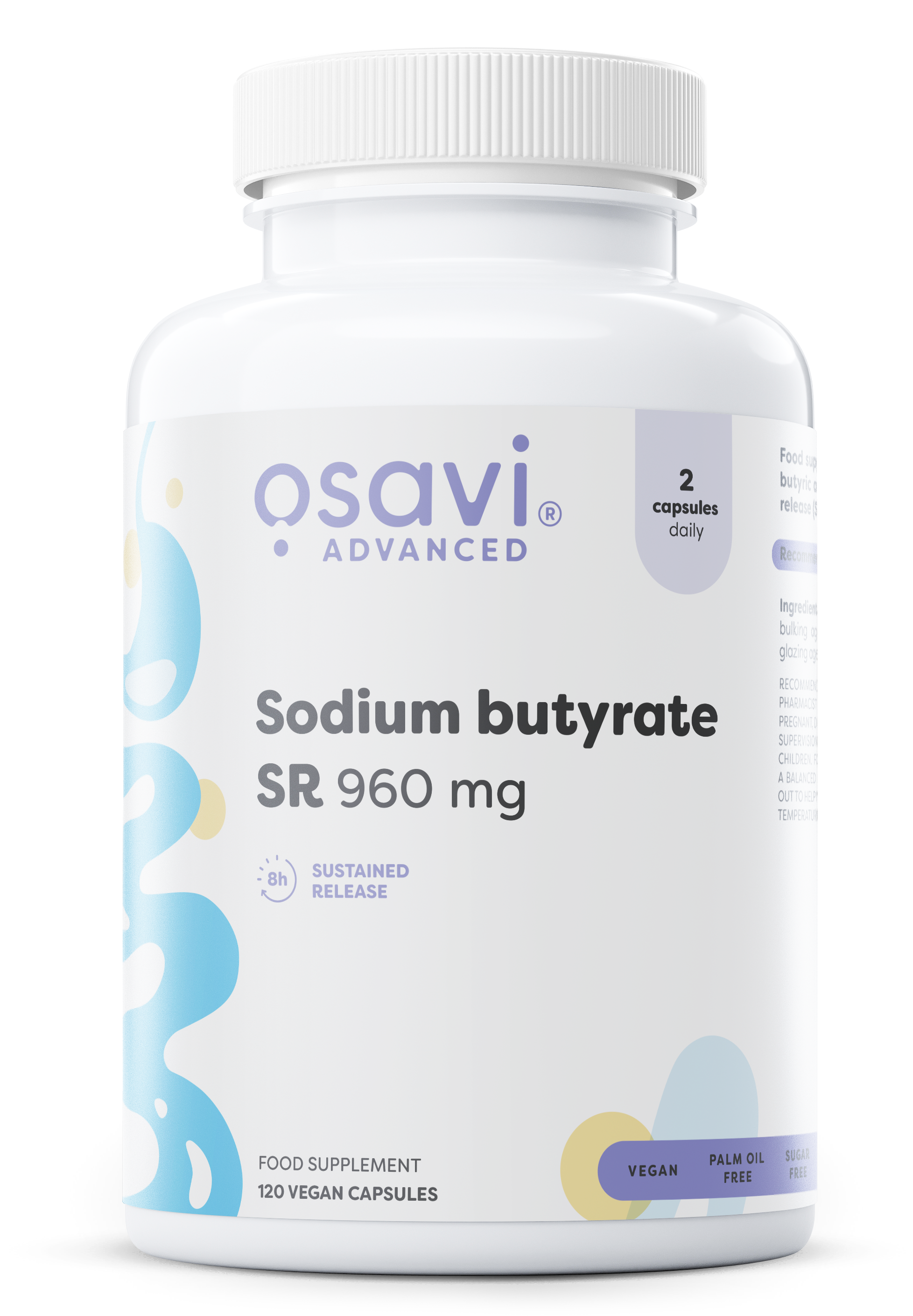 Osavi Sodium butyrate SR, 960mg 120 vegan caps