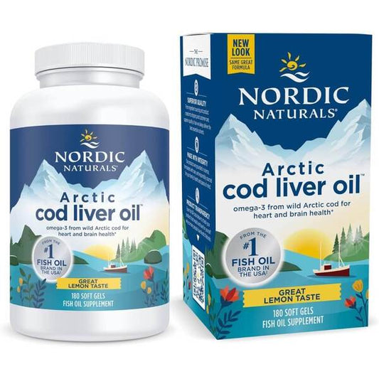 Nordic Naturals Arctic Cod Liver Oil, 750mg Lemon 180 softgels