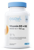 Osavi Vitamin D3 + K2, 4000IU + 150mcg 120 softgels