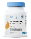 Osavi Vitamin D3 + K2, 4000IU + 150mcg 60 softgels