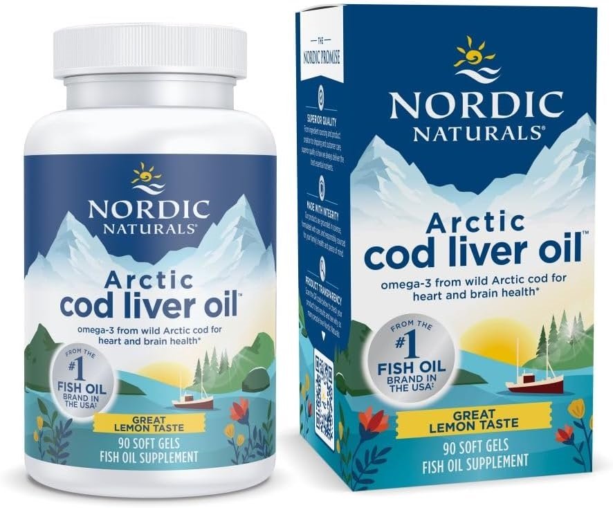 Nordic Naturals Arctic Cod Liver Oil, 750mg Lemon 90 softgels