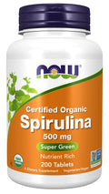 NOW Foods Spirulina, 500mg 200 tabs