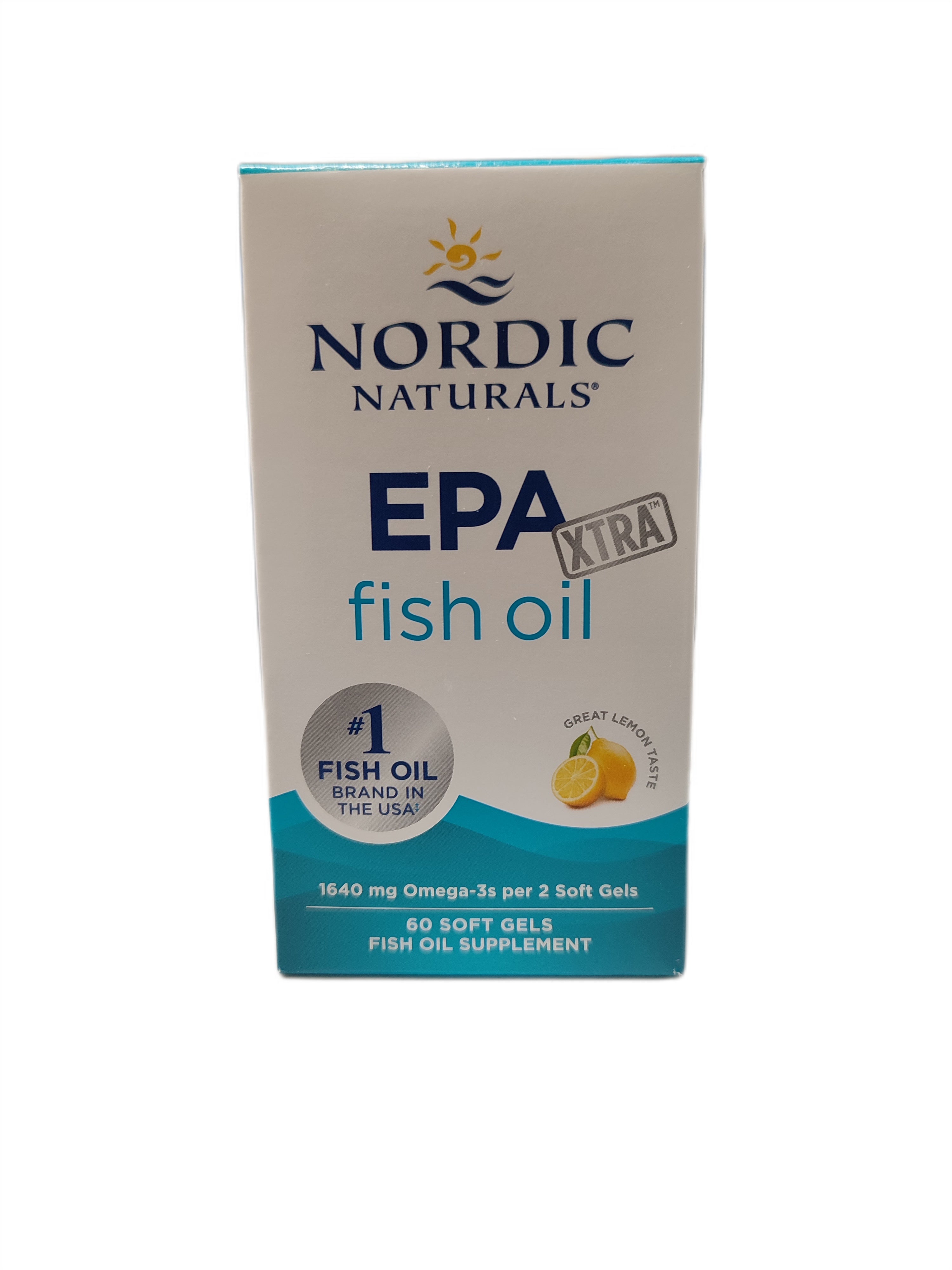 Nordic Naturals EPA Xtra Fish Oil, 1640mg Lemon 60 softgels