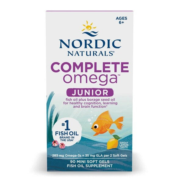 Nordic Naturals Complete Omega Junior, 283mg Lemon 90 mini softgels