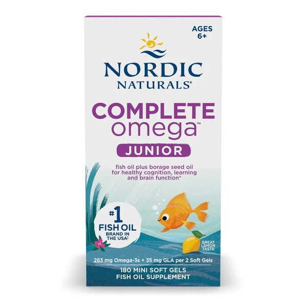 Nordic Naturals Complete Omega Junior, 283mg Lemon 180 mini softgels
