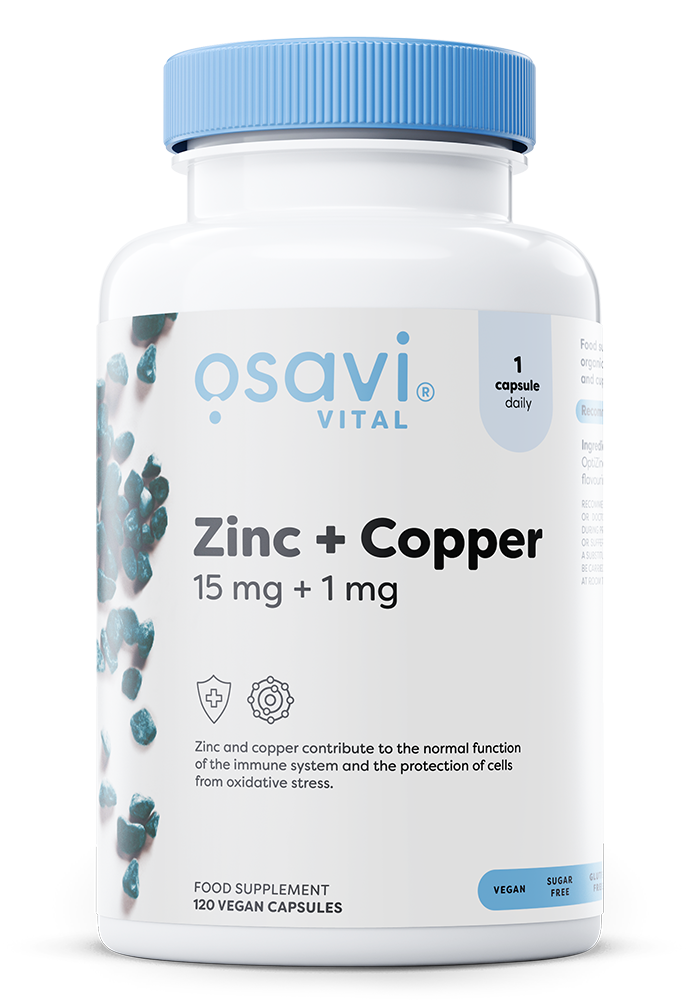 Osavi Zinc + Copper, 15mg + 1mg 120 vegan caps