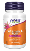 NOW Foods Vitamin A, 10 000 IU 100 softgels