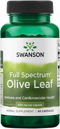 Swanson Full Spectrum Olive Leaf, 400mg 60 caps
