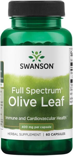 Swanson Full Spectrum Olive Leaf, 400mg 60 caps