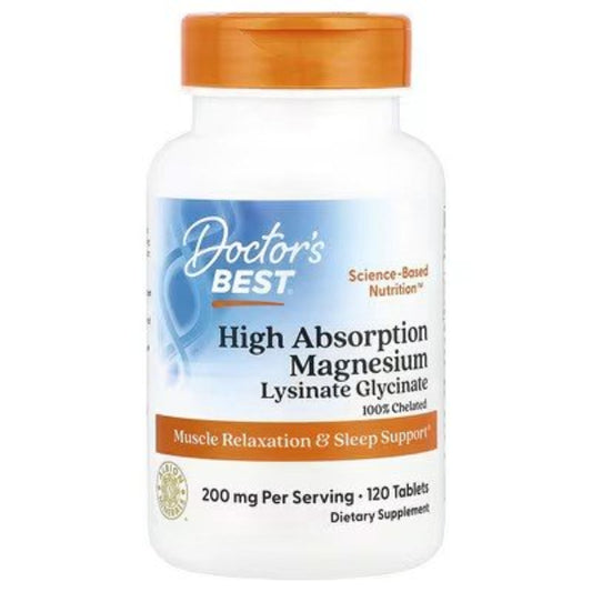 Doctor's Best High Absorption Magnesium 120 tablets, 100mg per tablet