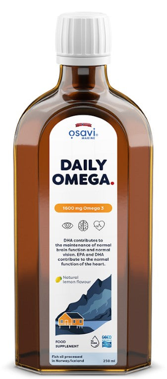 Osavi Daily Omega, 1600mg Omega 3 (Natural Lemon) 250 ml.