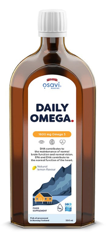 Osavi Daily Omega, 1600mg Omega 3 (Natural Lemon) 500 ml.