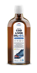 Osavi Norwegian Cod Liver Oil + D3, 1000mg Omega 3 (Lemon) 250 ml.