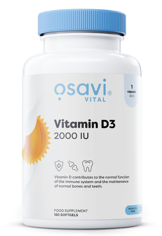 Osavi Vitamin D3, 2000IU 120 softgels