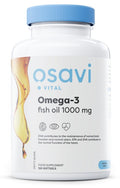 Osavi Omega-3 Fish Oil Molecularly Distilled, 1000mg (Lemon) 120 softgels