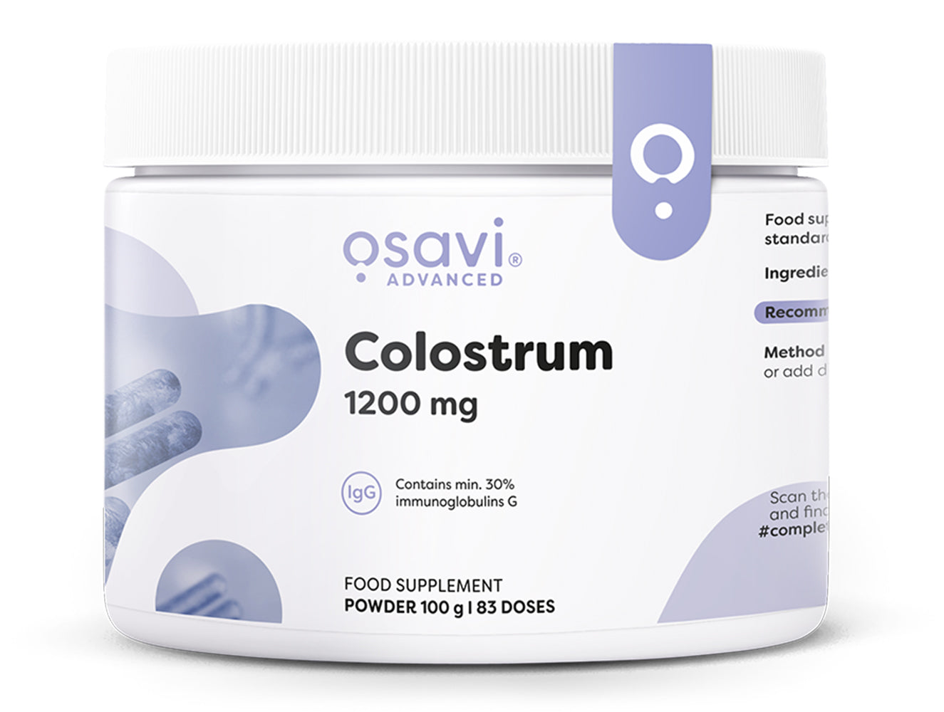 Osavi Colostrum Powder, 1200mg 100g
