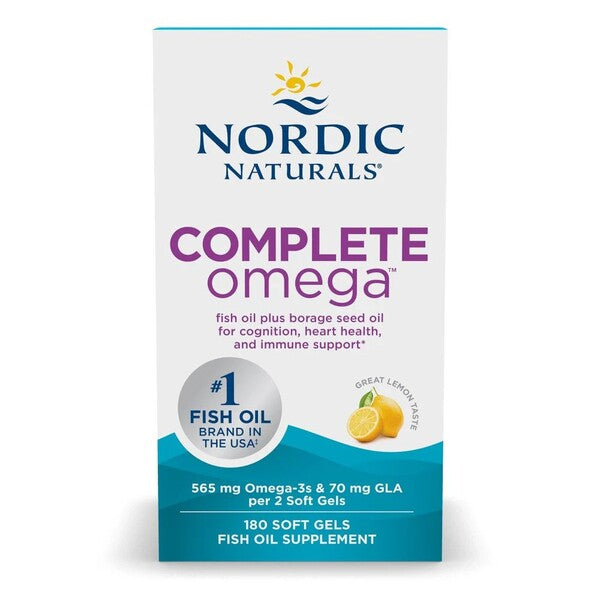 Nordic Naturals Complete Omega, 565mg Lemon 180 softgels