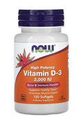 NOW Foods Vitamin D-3, 2000 IU 120 softgels