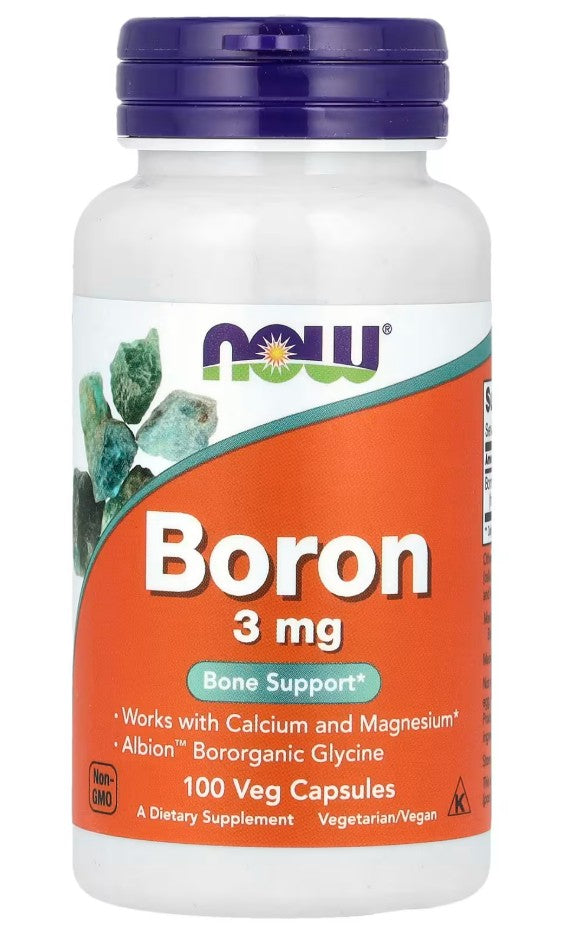 NOW Foods Boron, 3mg 100 caps