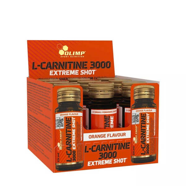 Olimp Nutrition L-Carnitine 3000 Extreme Shot, Orange 9 x 25 ml.