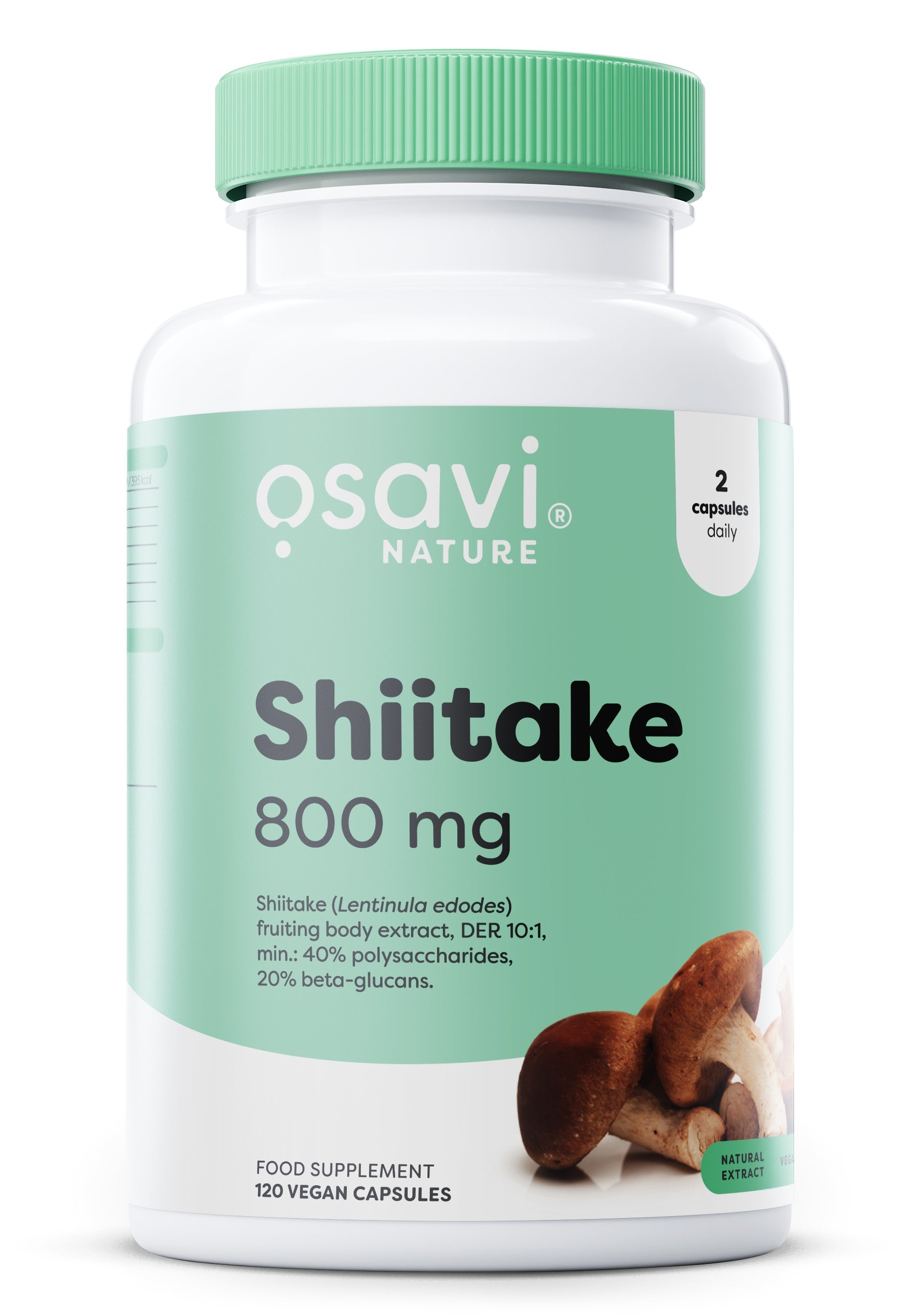 Osavi Shiitake, 800mg 120 vegan caps