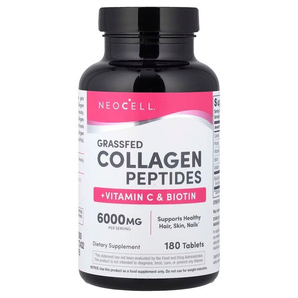 NeoCell Grassfed Collagen Peptides + Vitamin C & Biotin 180 tablets