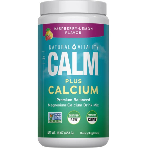Natural Vitality Natural Calm Plus Calcium, Raspberry Lemon 453g