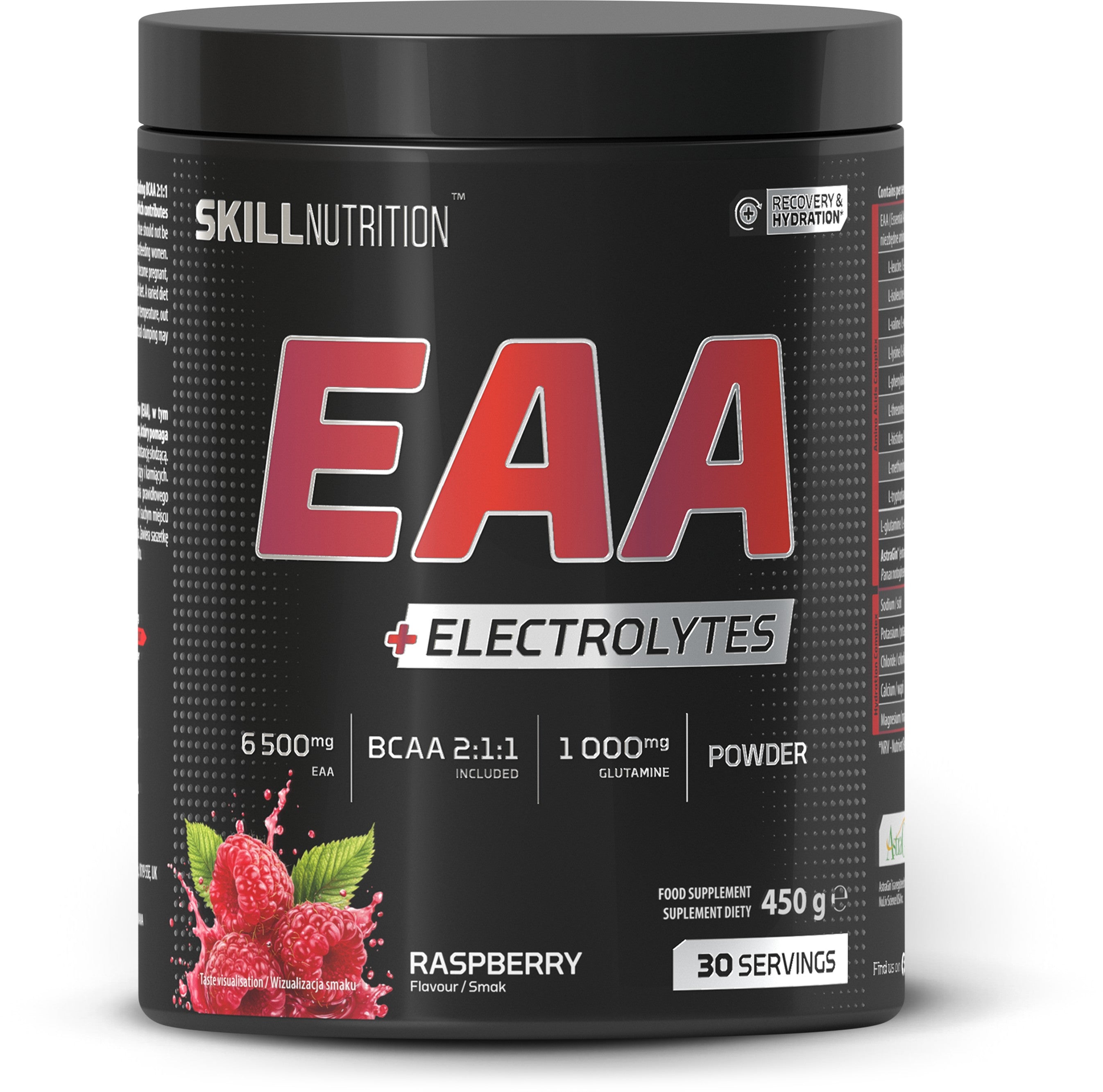 Skill Nutrition EAA + Electrolytes, Raspberry 450g