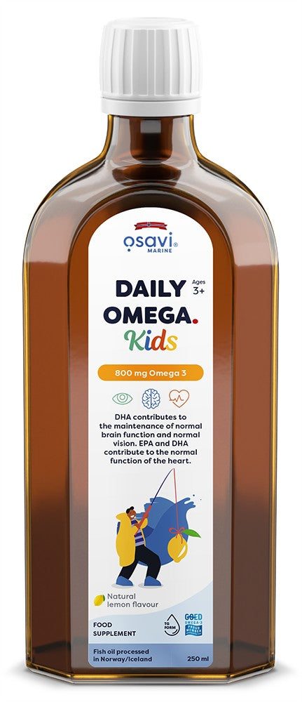 Osavi Daily Omega Kids, 800mg Omega 3 (Natural Lemon) 250 ml.
