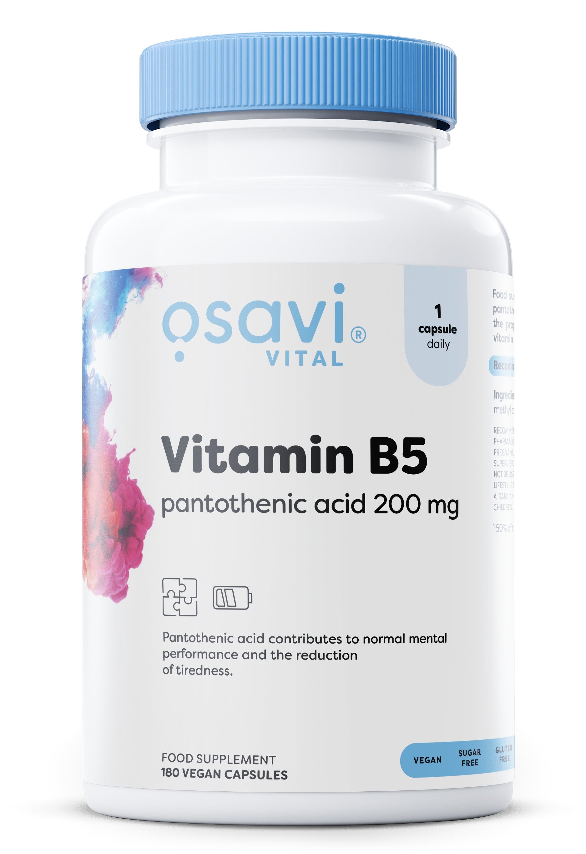 Osavi Vitamin B5 Pantothenic Acid, 200mg 180 vegan caps