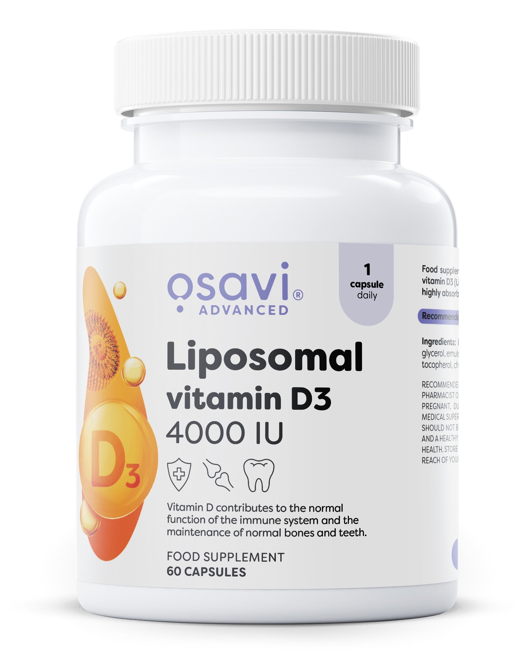 Osavi Liposomal Vitamin D3, 4000 IU 60 caps