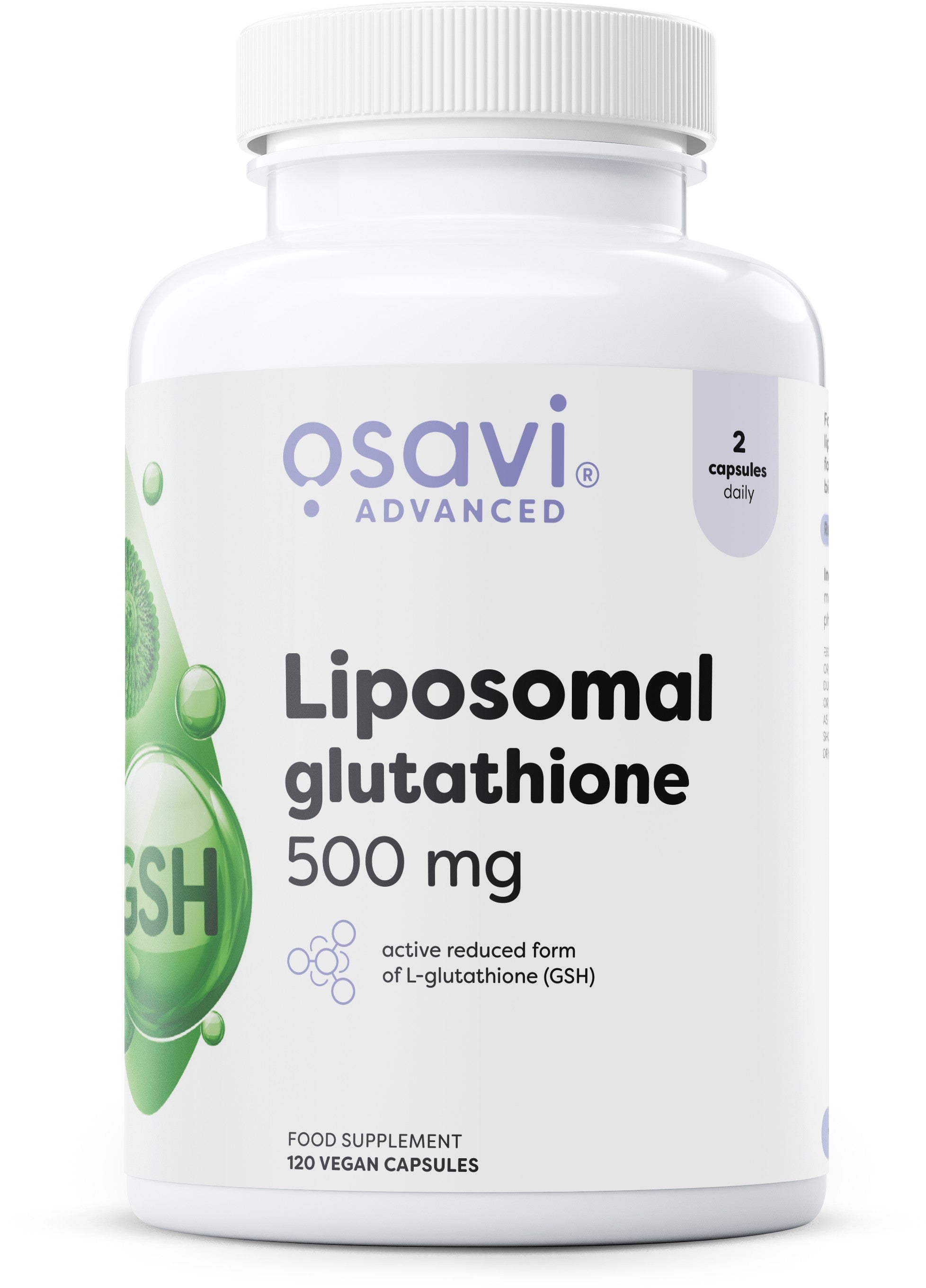 Osavi Liposomal Glutathione, 500 mg 120 vegan caps